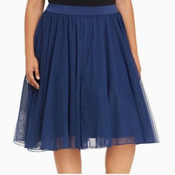 Pleated Mesh Midi Skirt - Picture 2 of 4